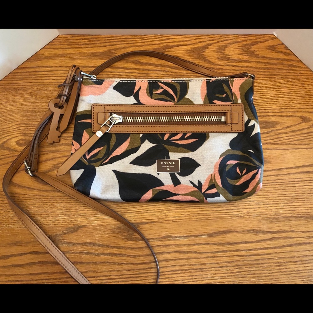 Fossil Medium Dawson Crossbody Bag Coated Canvas